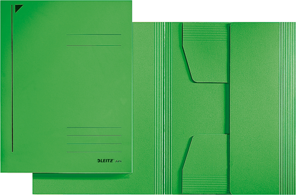 Jurismappe LEITZ 39240001, DIN A4, 3 Klappen, Colorspankarton, grün