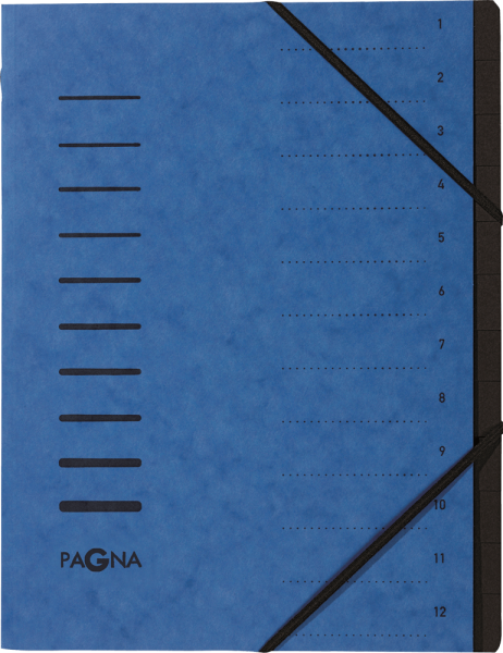Ordnungsmappen PAGNA 40059, 12 Fächer, DIN A4, blau