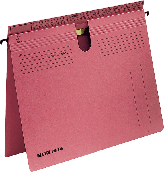 Hängehefter LEITZ ALPHA 1814, SERIE 18, kaufm./Amtsheftung, rot
