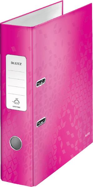 Ordner LEITZ 1005 WOW 180º, DIN A4, 80 mm, pink