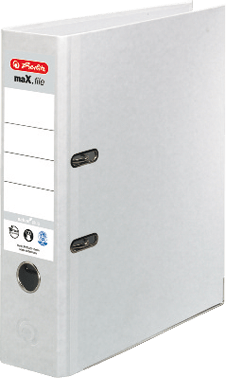 Ordner Herlitz maX.file nature plus, DIN A4, Rücken 80 mm, weiß