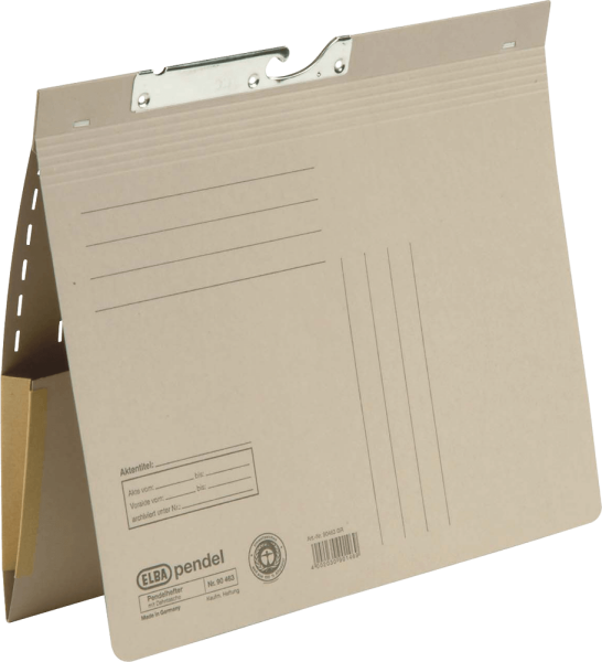 Pendelhefter ELBA 90463 mit Tasche - kaufm. Heftung - 320 g/m² - grau