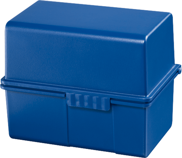 Karteikasten HAN 975, DIN A5 quer, max. 500 Karten, blau