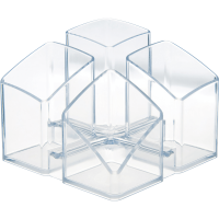 Stifteköcher HAN SCALA, 4 Fächer, transparent