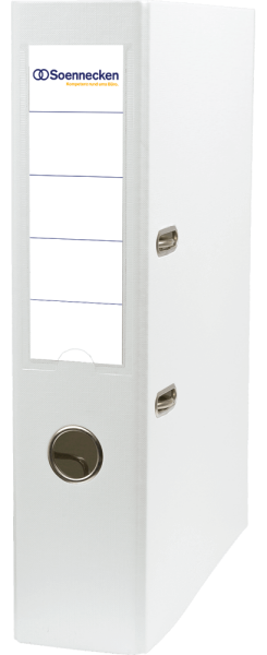 Ordner Soennecken PP-Feinleinen-Optik, DIN A4, Rücken 70 mm, weiß