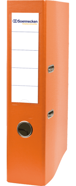 Ordner Soennecken PP-Feinleinen-Optik, DIN A4, Rücken 70 mm, orange
