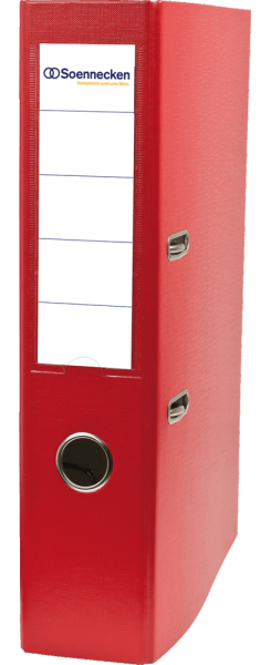 Ordner Soennecken PP-Feinleinen-Optik, DIN A4, Rücken 70 mm, rot