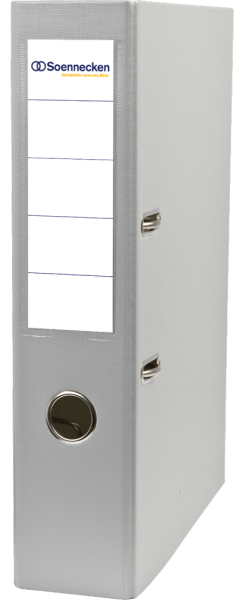 Ordner Soennecken PP-Feinleinen-Optik, DIN A4, Rücken 70 mm, grau