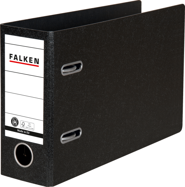 Ordner FALKEN S80, DIN A5 quer, 80 mm, Hartpappe, schwarz