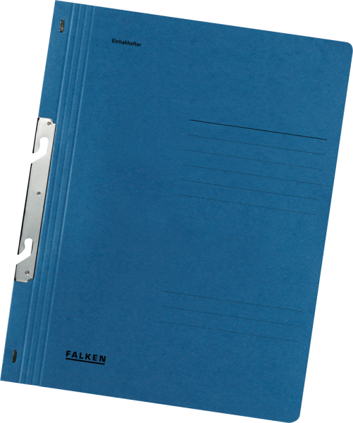 Einhakhefter FALKEN 80004070, ganzer Vorderdeckel, Amtsheftung, blau