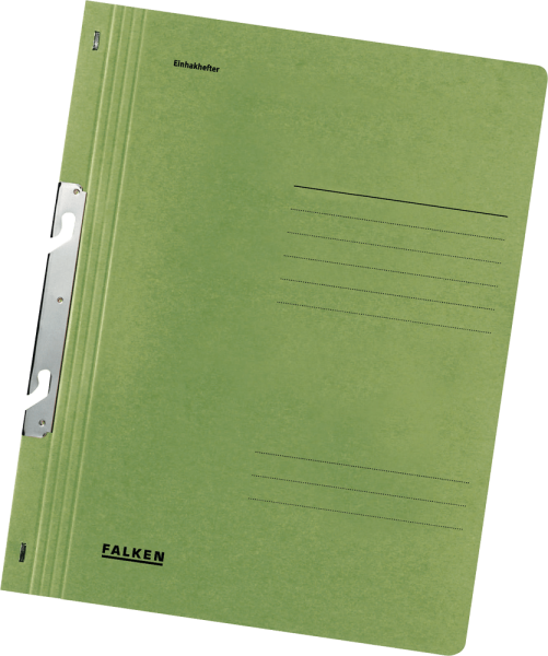Einhakhefter FALKEN 80000912, ganzer Vorderdeckel, Amtsheftung, grün