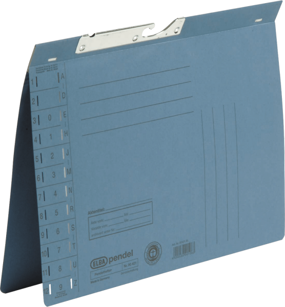 Pendelhefter ELBA 1005600, Amtsheftung, 250 g/m², blau