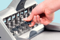 Mehrfachlocher LEITZ 5114 AKTO, für 4- und 6-fach-Lochung, silber