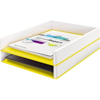 Briefkorb LEITZ WOW Duo Colour 5361, DIN A4, weiß/gelb