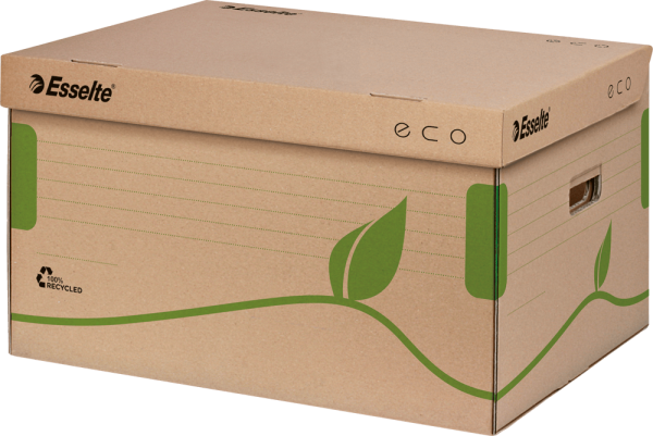 Archivbox Esselte ECO 623918, mit Deckel, naturbraun