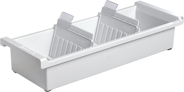 Karteitrog HAN 957-0-11 DIN A7 quer, max. 1300 Karten, lichtgrau