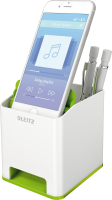 Stifteköcher LEITZ WOW Duo Colour 5363, mit Soundverstärkung, weiß / grün