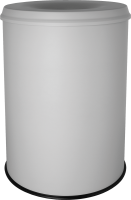 Papierkorb helit 25154, 15 Liter, Metall, lichtgrau