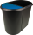 Papierkorb helit Duo-System 61039, 20 + 9 Liter, schwarz / blau