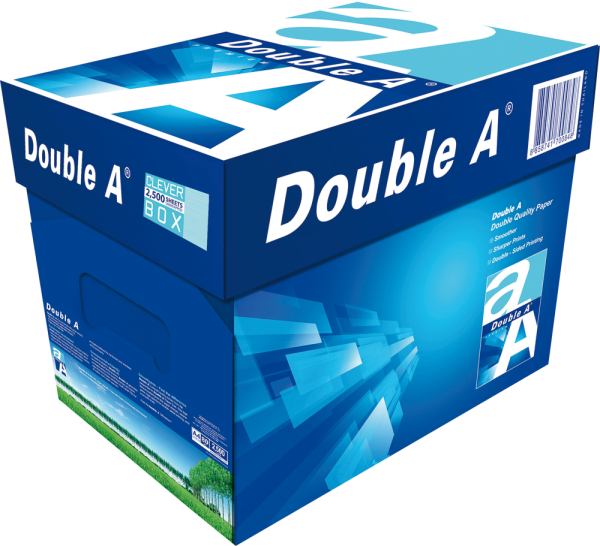 Kopierpapier Double A, DIN A4, 80 g/m², weiß, CLEVER-BOX: 2.500 Blatt ungeriest
