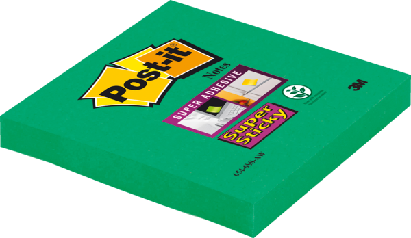 Haftnotizen Post-it® Super Sticky 6546SA, 76 x 76 mm, immergrün