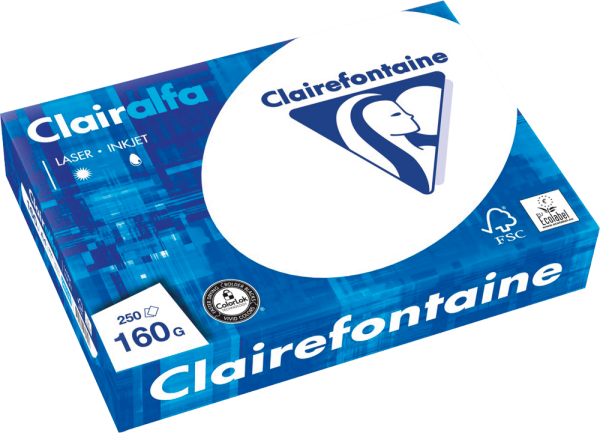 Kopier- und Laserdruckpapier Clairalfa 2618C, DIN A4, 160 g/m², hochweiß