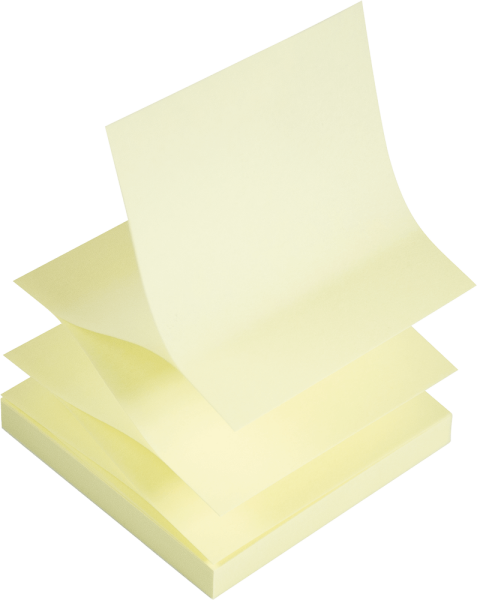 Haftnotizen Soennecken Z-Notes 5828, 75 x 75 mm, 1 Block, gelb