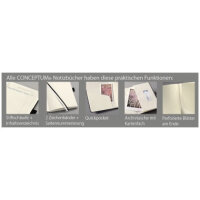 Notizbuch SIGEL Conceptum CO316, ca. DIN A4, 97 Blatt, blau, kariert