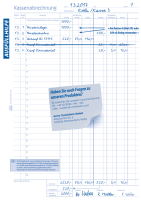 Kassenabrechnung Avery Zweckform 427, DIN A4, 2 x 50 Blatt, weiß/gelb