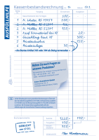 Kassenbericht Avery Zweckform 318, DIN A5, 50 Blatt, weiß