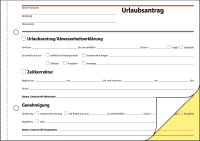Urlaubsantrag SIGEL SD045, DIN A5 quer, 40 Blatt, 2-fach, SD