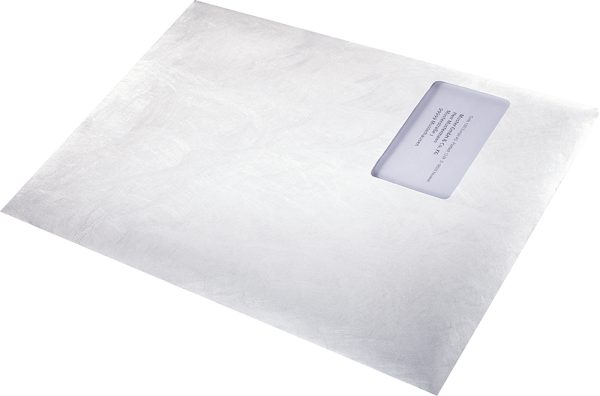 Versandtaschen DIN C4 mit Fenster, Tyvek® 00067176, 55 g/m², haftklebend, weiß, 20 Stück