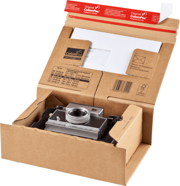 Versandkarton ColomPac® CP067.06 POST-BOX, DIN A4+, 33 x 12 x 29 cm, braun