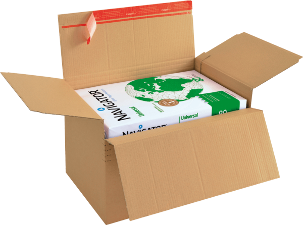 Versandkarton ColomPac® CP141.201, Blitzboden, DIN A4, 30,4 x 13-22 x 21,6 cm, braun
