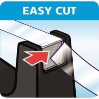Tischabroller tesa® Easy Cut 57421, 33 m x 19 mm, rot/blau