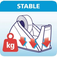 Tischabroller tesa® Easy Cut 57421, 33 m x 19 mm, rot/blau