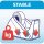 Tischabroller tesa® Easy Cut 57421, 33 m x 19 mm, rot/blau