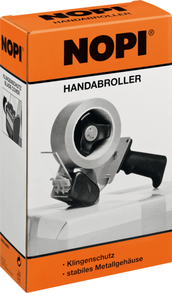 Packbandabroller NOPI® 56406, bis 50 mm x 66 m, schwarz/gelb