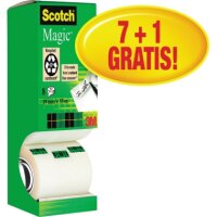 Klebefilm Scotch® Magic 810, 19 mm x 33 m, transparent, 8 Stück