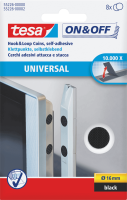 Klettpunkte tesa® 55226 On & Off, schwarz, 8...