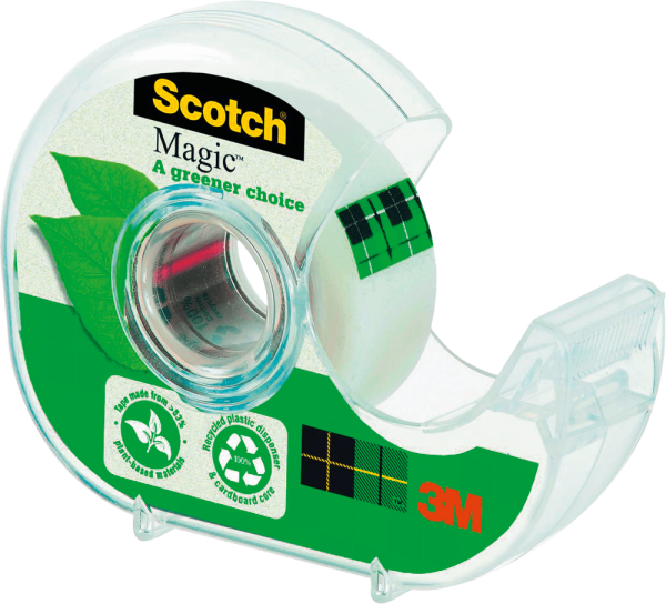 Handabroller Scotch® A greener choice, transparent + Klebeband