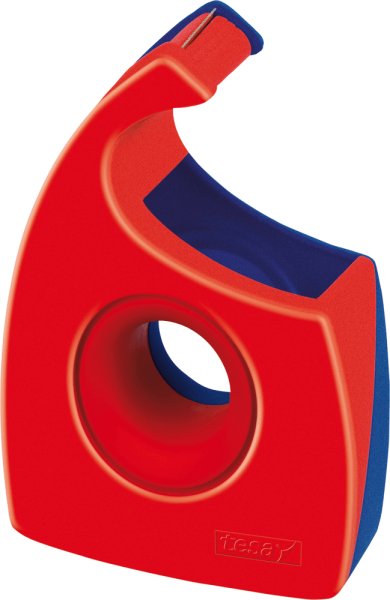 Handabroller tesa® Easy Cut 57444, 19 mm x 33 m, rot/blau