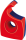 Handabroller tesa® Easy Cut 57444, 19 mm x 33 m, rot/blau
