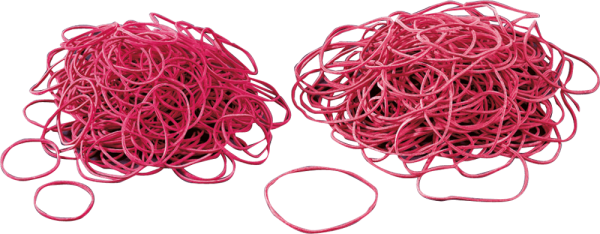 Gummiringe Gr. 15, 100 mm, rot, 50 g