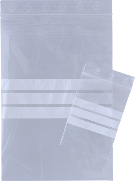 Druckverschlussbeutel mit Beschriftungsfeld, für DIN A6, 120 x 170 mm, 0,05 mm, 100 Stück