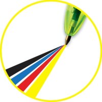 Mehrfarbkugelschreiber BIC® 4Colours Fluo - blau, schwarz, rot, neongelb