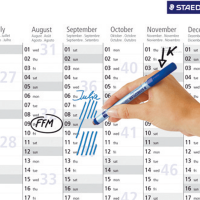 Folienstift STAEDTLER® Lumocolor F, 0,6 mm, farbig sortiert, 4 Stück