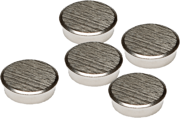 Kraftmagnete Franken, rund, 25 mm, silber, 5 Stück