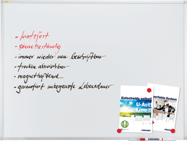 Whiteboard Franken X-tra Line 90 x 60 cm emailliert, weiß