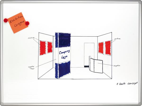 Whiteboard Franken Pro 240 x 120 cm magnethaftend, weiß
